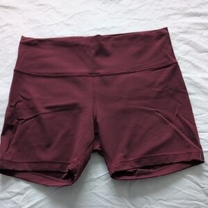 Lululemon Women's Burgundy Wunder Train Shorts